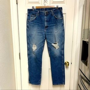 Wrangler Distressed Blue Jeans Vintage